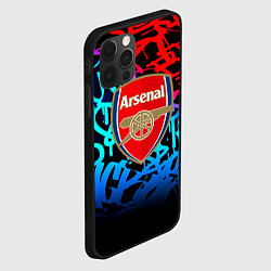 Чехол для iPhone 12 Pro Max Arsenal граффити неон, цвет: 3D-черный — фото 2