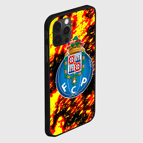 Чехол iPhone 12 Pro Max Porto огненые краски / 3D-Черный – фото 2