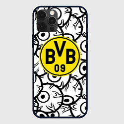 Чехол для iPhone 12 Pro Max Borussia глаза текстура, цвет: 3D-черный
