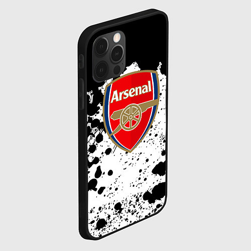 Чехол iPhone 12 Pro Max Арсенал черно белые краски / 3D-Черный – фото 2