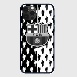 Чехол для iPhone 12 Pro Max Barcelona спортивный паттерн, цвет: 3D-черный