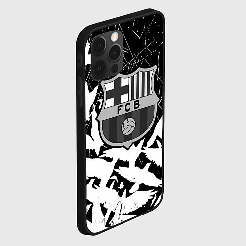 Чехол iPhone 12 Pro Max Barcelona черно белые птицы / 3D-Черный – фото 2