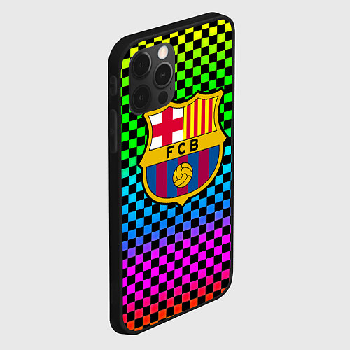 Чехол iPhone 12 Pro Max Barcelona gradient neon / 3D-Черный – фото 2