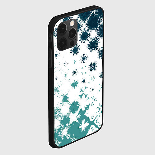 Чехол iPhone 12 Pro Max Узорчатые пятна по диагонали / 3D-Черный – фото 2