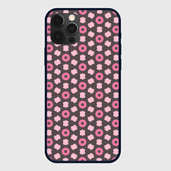 Чехол для iPhone 12 Pro Max Абстрактная розовая текстура, цвет: 3D-черный