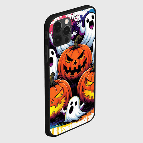Чехол iPhone 12 Pro Max Happy Halloween 25 / 3D-Черный – фото 2