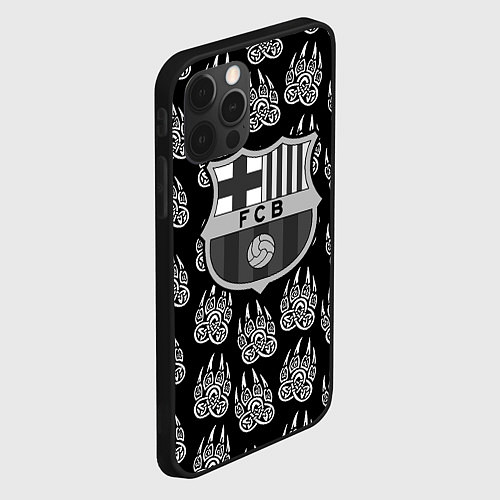 Чехол iPhone 12 Pro Max Barcelona лапы лес / 3D-Черный – фото 2