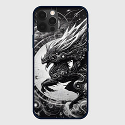 Чехол для iPhone 12 Pro Max Cyber dragon - ai art fantasy, цвет: 3D-черный