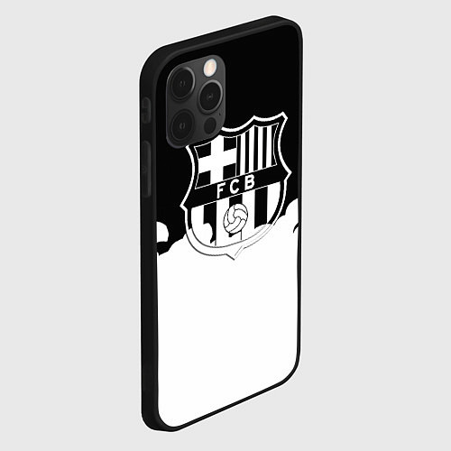 Чехол iPhone 12 Pro Max Барселона облака краски / 3D-Черный – фото 2