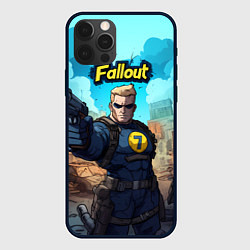 Чехол для iPhone 12 Pro Max Fallout смотритель с пистолетом, цвет: 3D-черный