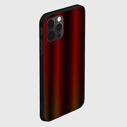 Чехол для iPhone 12 Pro Max Neon red orange lines, цвет: 3D-черный — фото 2