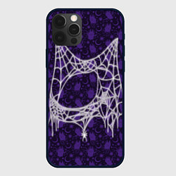 Чехол для iPhone 12 Pro Max Хэллоуин - Паутина, цвет: 3D-черный