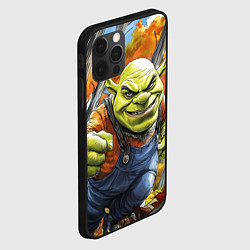 Чехол для iPhone 12 Pro Max Шрек в осеннем лесу, цвет: 3D-черный — фото 2