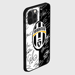 Чехол для iPhone 12 Pro Max Ювентус автографы полосы, цвет: 3D-черный — фото 2