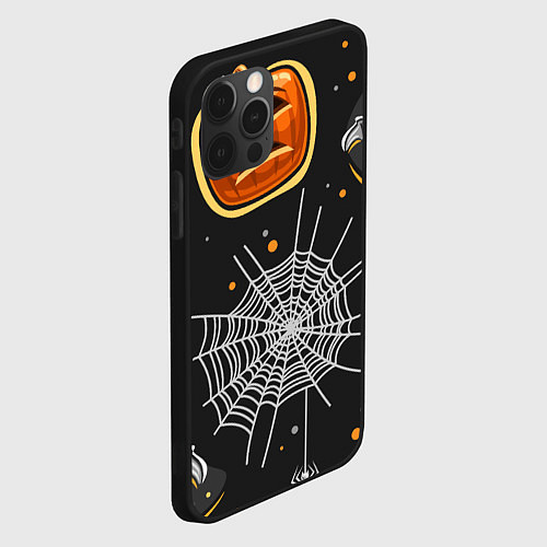 Чехол iPhone 12 Pro Max Атмосфера хэллоуина / 3D-Черный – фото 2