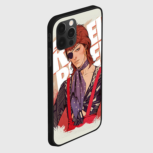 Чехол iPhone 12 Pro Max David Bowie Rebel Rebel / 3D-Черный – фото 2