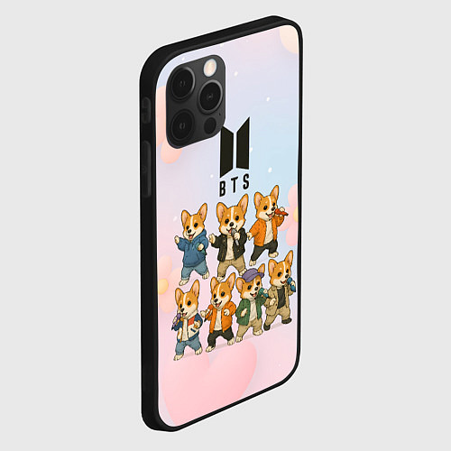 Чехол iPhone 12 Pro Max Корги BTS / 3D-Черный – фото 2