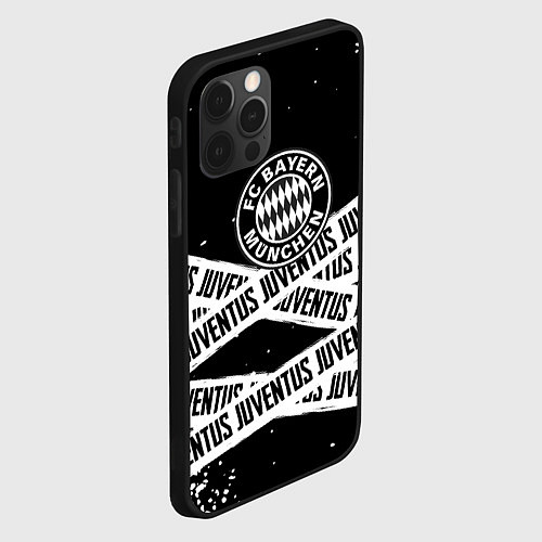 Чехол iPhone 12 Pro Max Бавария Мюнхен x Ювентус / 3D-Черный – фото 2