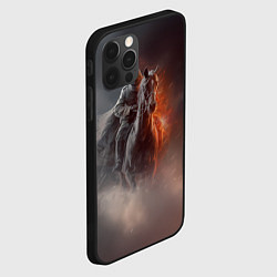 Чехол для iPhone 12 Pro Max Всадник на лошади из тумана, цвет: 3D-черный — фото 2