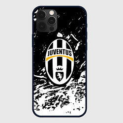 Чехол для iPhone 12 Pro Max Ювентус краски всплеск штрихи, цвет: 3D-черный