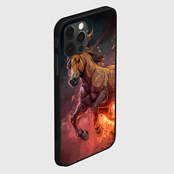 Чехол для iPhone 12 Pro Max Огненная лошадь, цвет: 3D-черный — фото 2