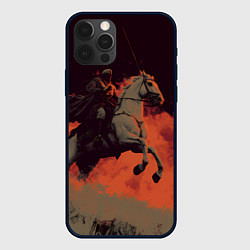 Чехол для iPhone 12 Pro Max Всадник на лошади, цвет: 3D-черный