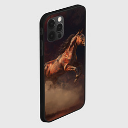 Чехол для iPhone 12 Pro Max Лошадь в прыжке из пыли, цвет: 3D-черный — фото 2