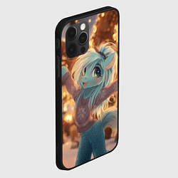 Чехол для iPhone 12 Pro Max Лошадка отмечает новый год, цвет: 3D-черный — фото 2