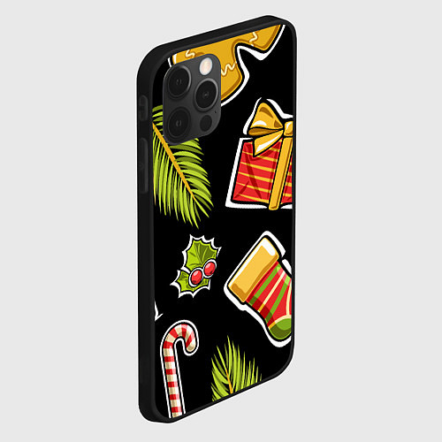 Чехол iPhone 12 Pro Max Рождественский вайб / 3D-Черный – фото 2