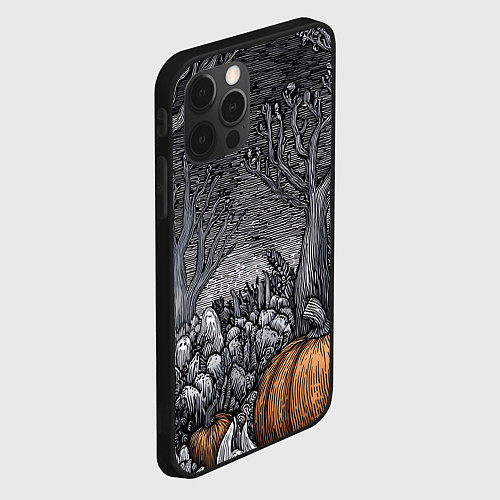 Чехол iPhone 12 Pro Max Осенние шалости духов / 3D-Черный – фото 2