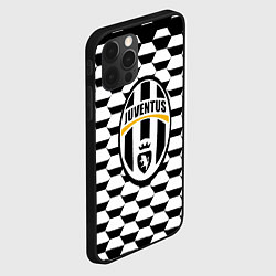 Чехол для iPhone 12 Pro Max Juventus геометрия черно белая, цвет: 3D-черный — фото 2
