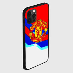 Чехол для iPhone 12 Pro Max Манчестер Юнайтед полосы геометрия, цвет: 3D-черный — фото 2