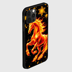 Чехол для iPhone 12 Pro Max Пылающая лошадь, цвет: 3D-черный — фото 2