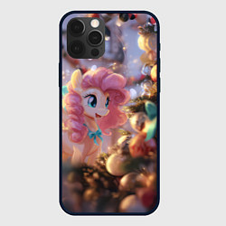 Чехол для iPhone 12 Pro Max Милая новогодняя лошадка с крыльями, цвет: 3D-черный