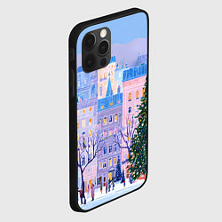 Чехол для iPhone 12 Pro Max Новогодний двор, цвет: 3D-черный — фото 2