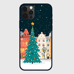 Чехол для iPhone 12 Pro Max Новогодняя ночь в городе, цвет: 3D-черный