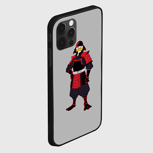 Чехол iPhone 12 Pro Max Утка-самурай / 3D-Черный – фото 2