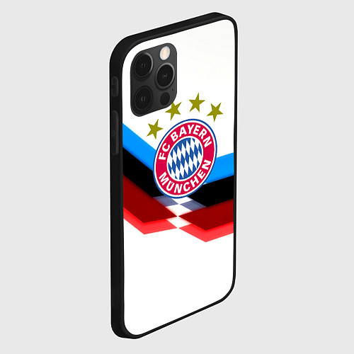 Чехол iPhone 12 Pro Max Бавария Мюнхен геометрия спорт / 3D-Черный – фото 2