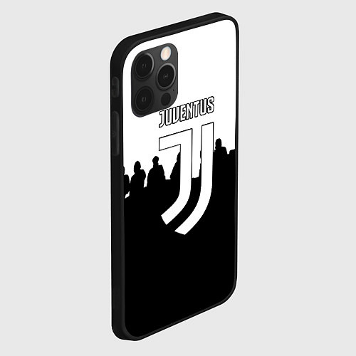 Чехол iPhone 12 Pro Max Ювентус команды / 3D-Черный – фото 2