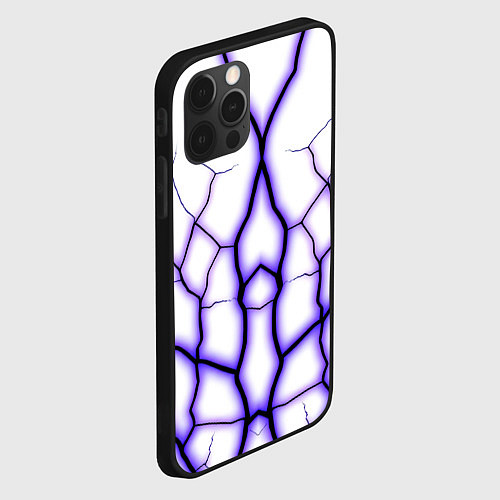 Чехол iPhone 12 Pro Max Color white purple / 3D-Черный – фото 2
