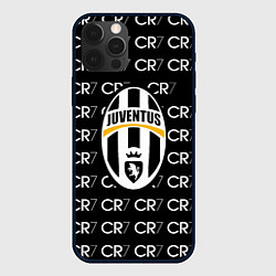 Чехол для iPhone 12 Pro Max Juventus sport pattern, цвет: 3D-черный