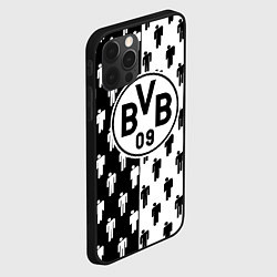 Чехол для iPhone 12 Pro Max Borussia черно белые люди, цвет: 3D-черный — фото 2