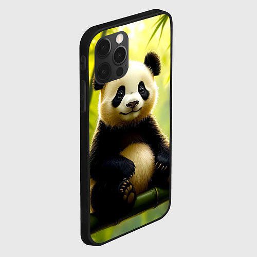 Чехол iPhone 12 Pro Max Бамбуковый хранитель / 3D-Черный – фото 2