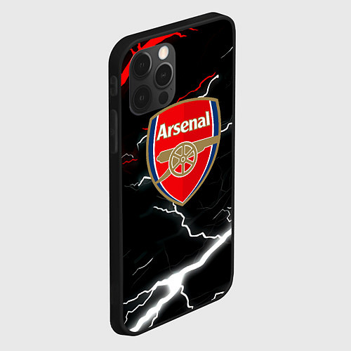 Чехол iPhone 12 Pro Max Арсенал молнии шторм / 3D-Черный – фото 2