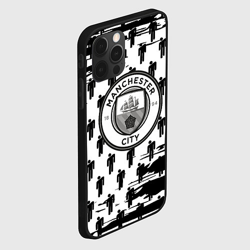 Чехол iPhone 12 Pro Max Манчестер сити краски люди / 3D-Черный – фото 2