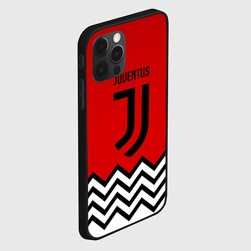 Чехол iPhone 12 Pro Max Ювентус полосы спорт / 3D-Черный – фото 2