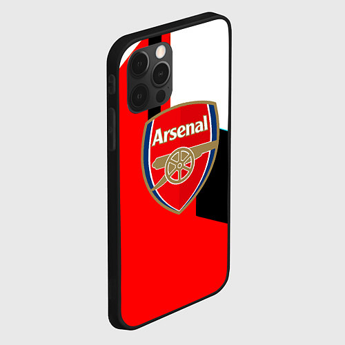 Чехол iPhone 12 Pro Max Арсенал геометрия спорт / 3D-Черный – фото 2