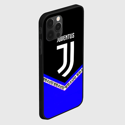 Чехол iPhone 12 Pro Max Ювентус япония геометрия / 3D-Черный – фото 2