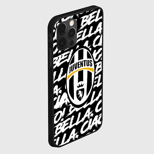Чехол iPhone 12 Pro Max Juventus serial pattern / 3D-Черный – фото 2
