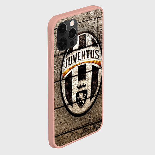 Чехол iPhone 12 Pro Max Juventus / 3D-Светло-розовый – фото 2